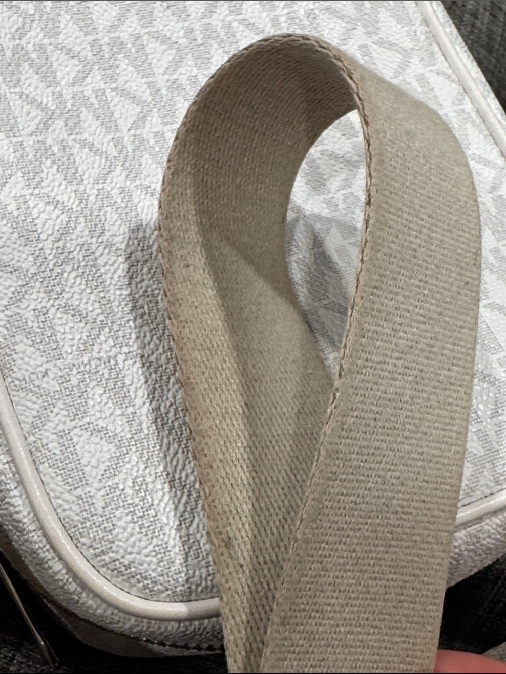 Michael Kors Bag Travel Small Jet Set Logo White Cream Leather Crossbody - Picture 13 of 17